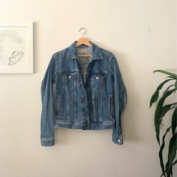 EVERLANE Denim Jacket Classic Blue Wash 100% Cotton  | Size S - Picture 1 of 7